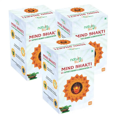Buy 3 Packs Nature Sure Mind Shakti Tablets for Memory and Concentration - everteen-neud.com