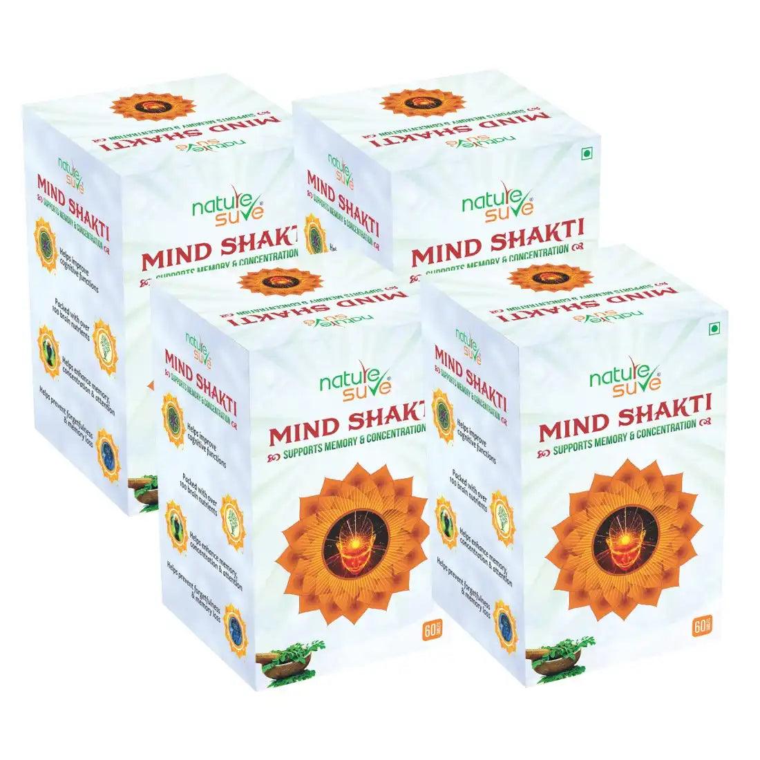 Buy 4 Packs Nature Sure Mind Shakti Tablets for Memory and Concentration - everteen-neud.com