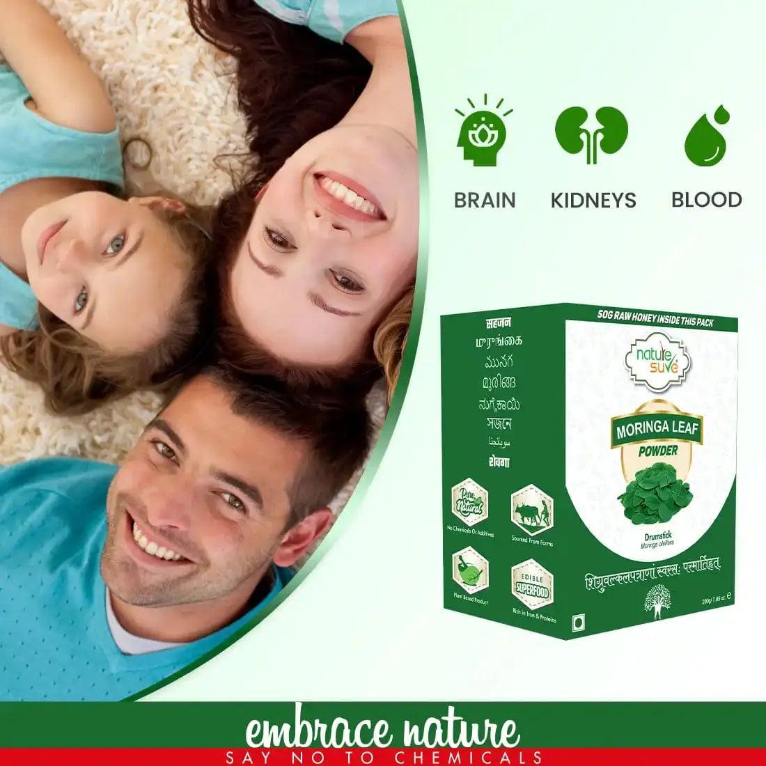 Nature Sure Moringa Leaf Powder is a superfood that is good for brain, kidneys and blood