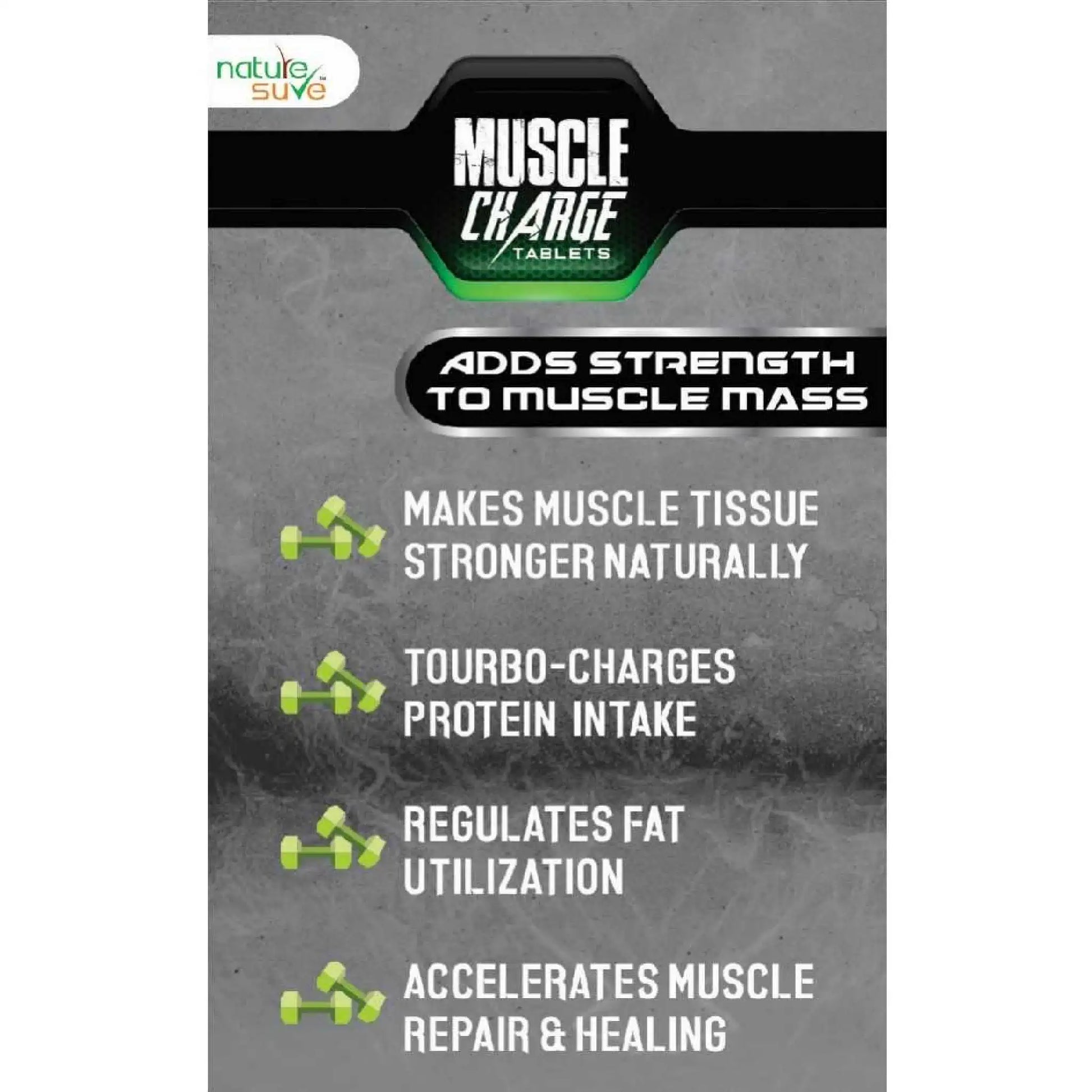 Nature Sure Muscle Charge Tablets Help Regulate Fat Utilization