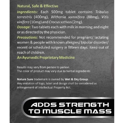 Take Two Tablets of Nature Sure Muscle Charge in Morning and Two at Night Preferably With Milk