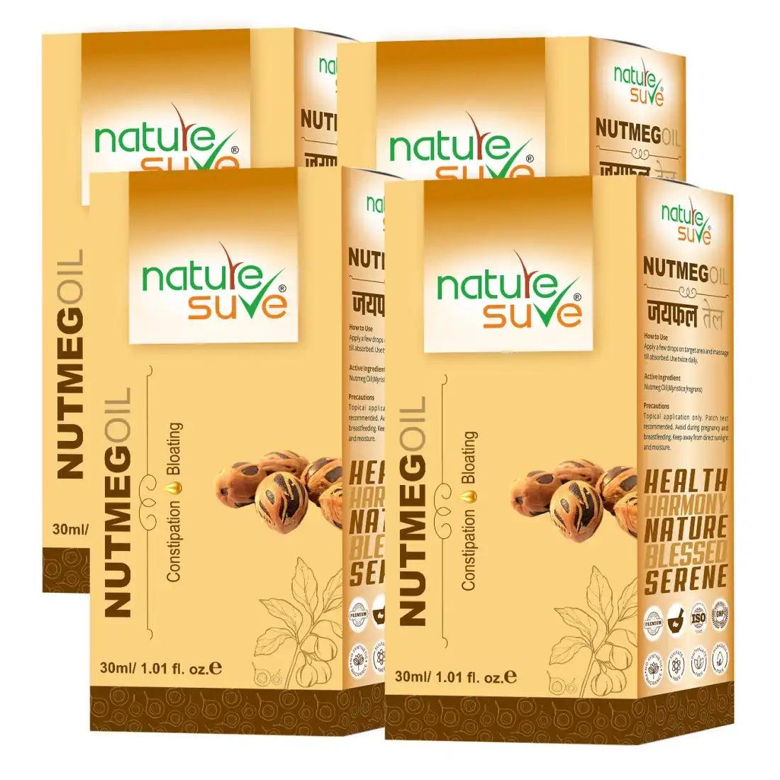 Buy 4 Packs Nature Sure Nutmeg Jaiphal Oil for Bloating and Constipation - everteen-neud.com