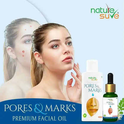 Nature Sure Pores and Marks Oil is a premium facial oil for Enlarged Skin Pores, Stretch Marks and Fine Lines - everteen-neud.com