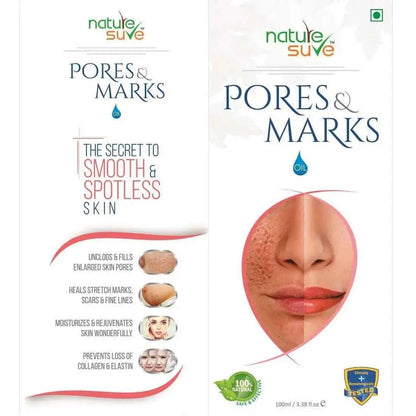 Nature Sure Pores and Marks Oil for Enlarged Skin Pores, Stretch Marks and Fine Lines