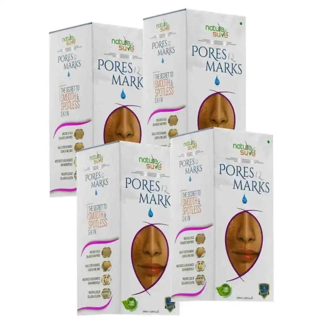 Buy 4 Packs Nature Sure Pores and Marks Oil for Enlarged Skin Pores, Stretch Marks and Fine Lines 8903540009453