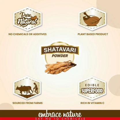 Nature Sure Shatavari Asparagus Powder 100g with Raw Honey 50g