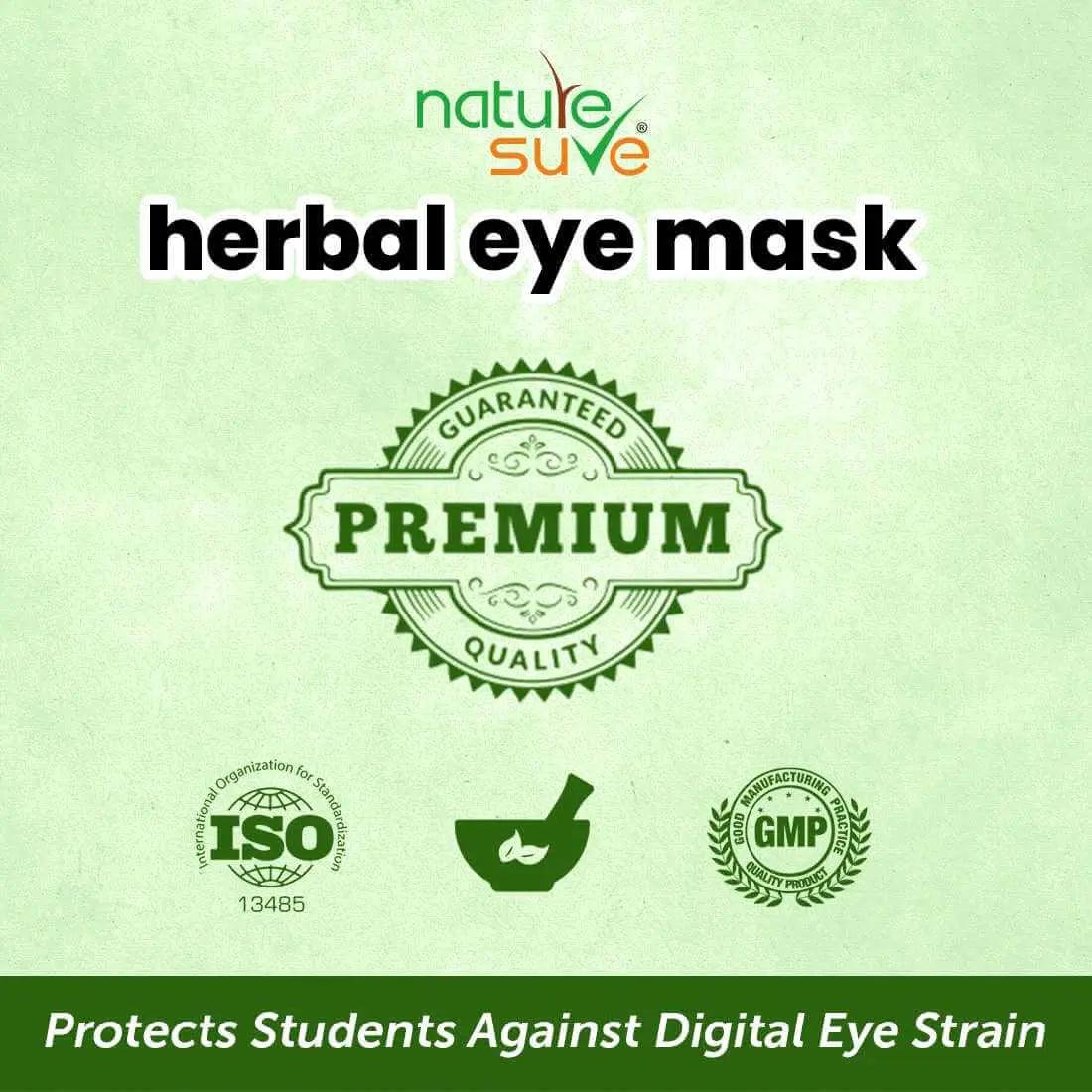 Nature Sure Small Herbal Eye Mask for Digital Eye Strain in Students and Teens 8906116280782