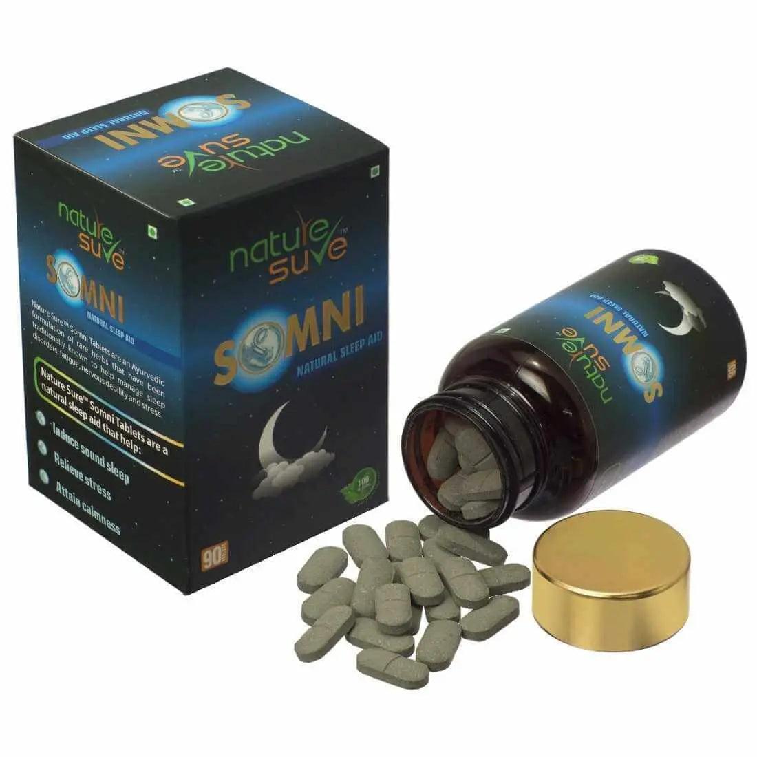 Nature Sure SOMNI Natural Sleep Aid Tablets for Men and Women - 90 Tablets 8906116280010