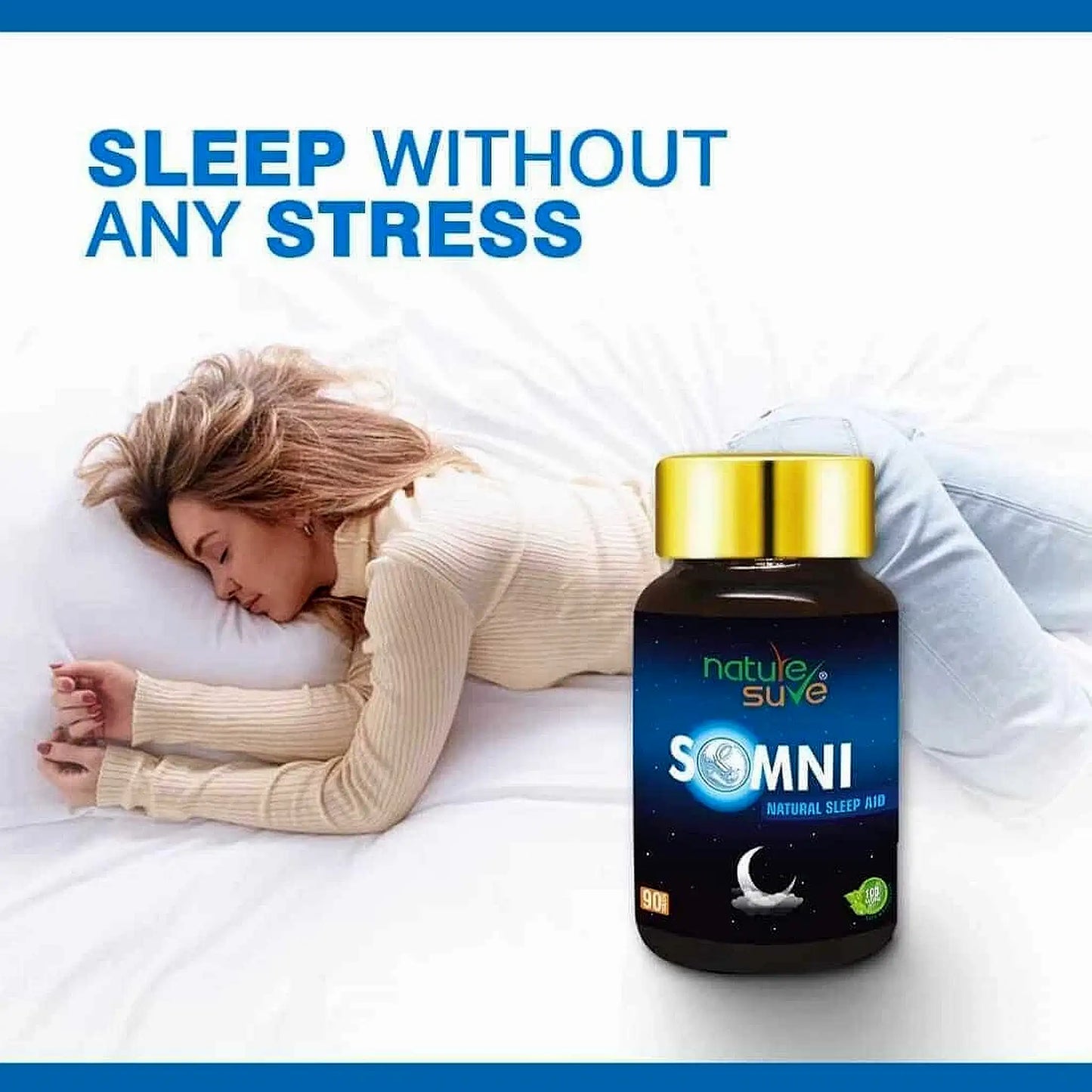 Nature Sure SOMNI Natural Sleep Support Tablets – Ayurvedic Formula for Restful Sleep