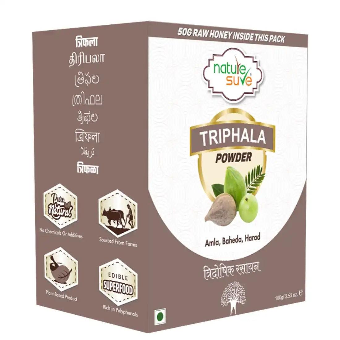 Nature Sure Triphala Powder For Eyes, Skin, Hair and Detox - 100g