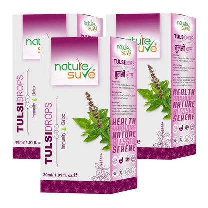 Buy 3 Packs Nature Sure Tulsi Drops for Immunity and Detox in Men and Women - everteen-neud.com