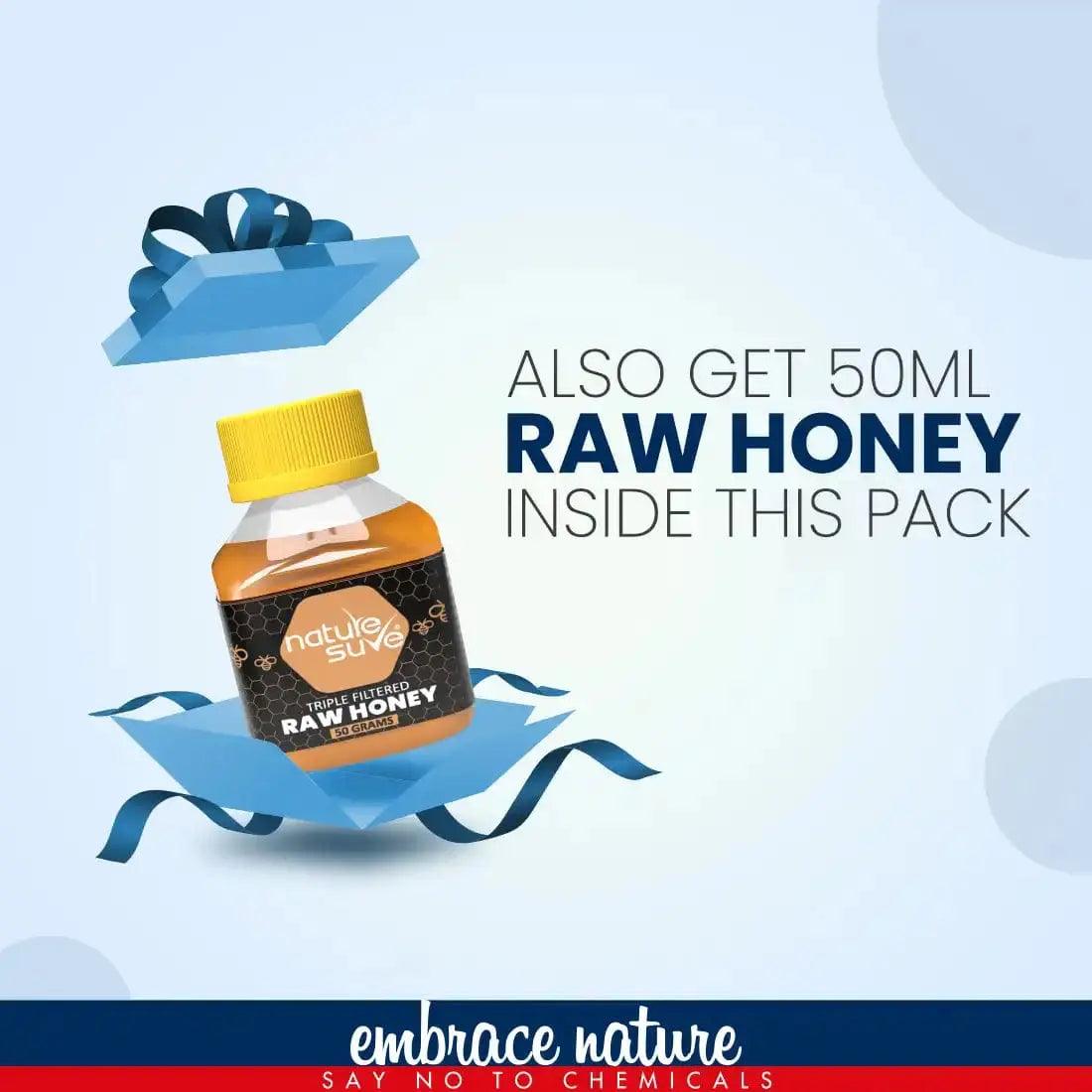 Nature Sure Tulsi Leaf Powder 200g with Raw Honey 50g