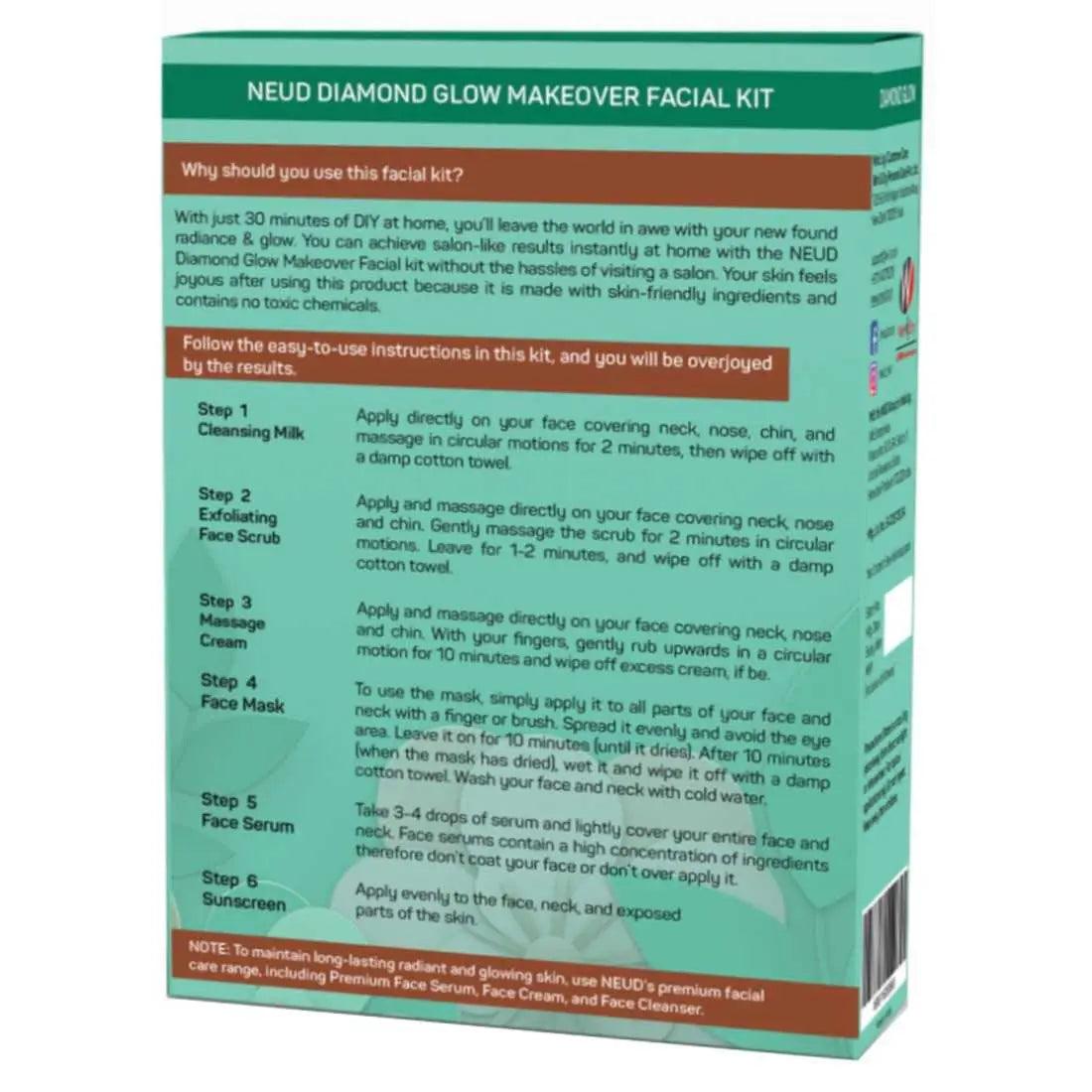 NEUD 6-Step DIY Makeover Facial Kit for Salon-Like Glow at Home