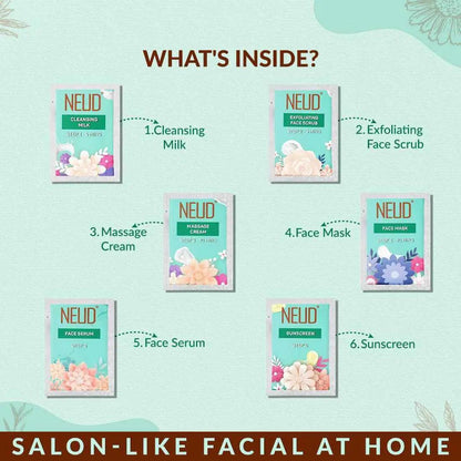 NEUD 6-Step DIY Makeover Facial Kit for Salon-Like Glow at Home