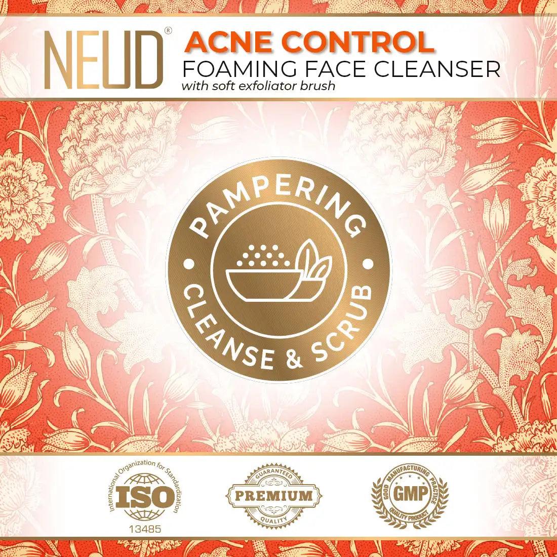 The Soft Exfoliator Brush in NEUD Acne Control Foaming Face Cleanser Gives You Pampering Cleanse and Scrub - everteen-neud.com