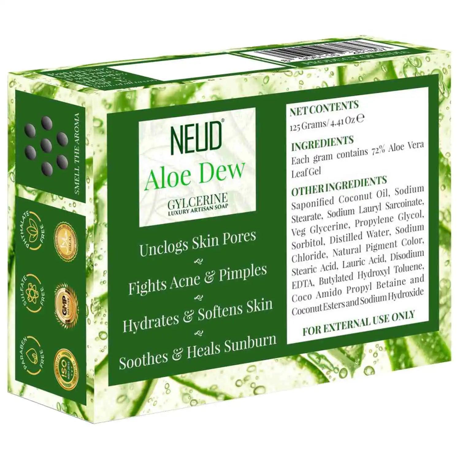 NEUD Aloe Dew Glycerine Luxury Artisan pH-Balanced Handmade Soap 125g is Shipped Worldwide - everteen-neud.com