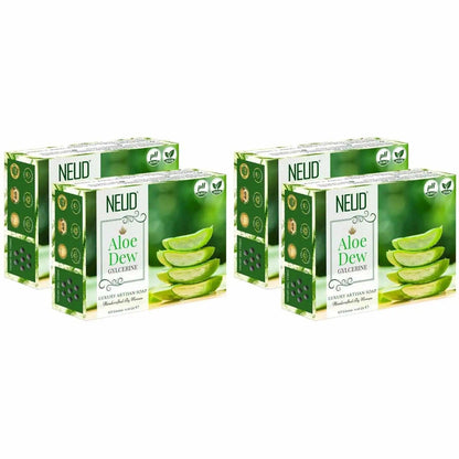 Buy 4 Packs NEUD Aloe Dew Glycerine Luxury Artisan pH-Balanced Handmade Soap 125g Each - everteen-neud.com