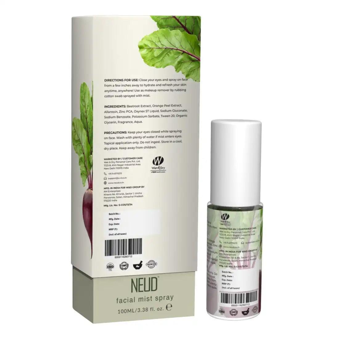 NEUD Beet Root Facial Mist Spray 100ml For Dull and Dry Skin is Shipped Worldwide - everteen-neud.com