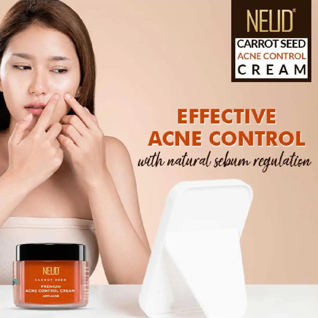 NEUD Carrot Seed Acne Control Cream Gives Effective Acne Control With Natural Sebum Regulation - everteen-neud.com