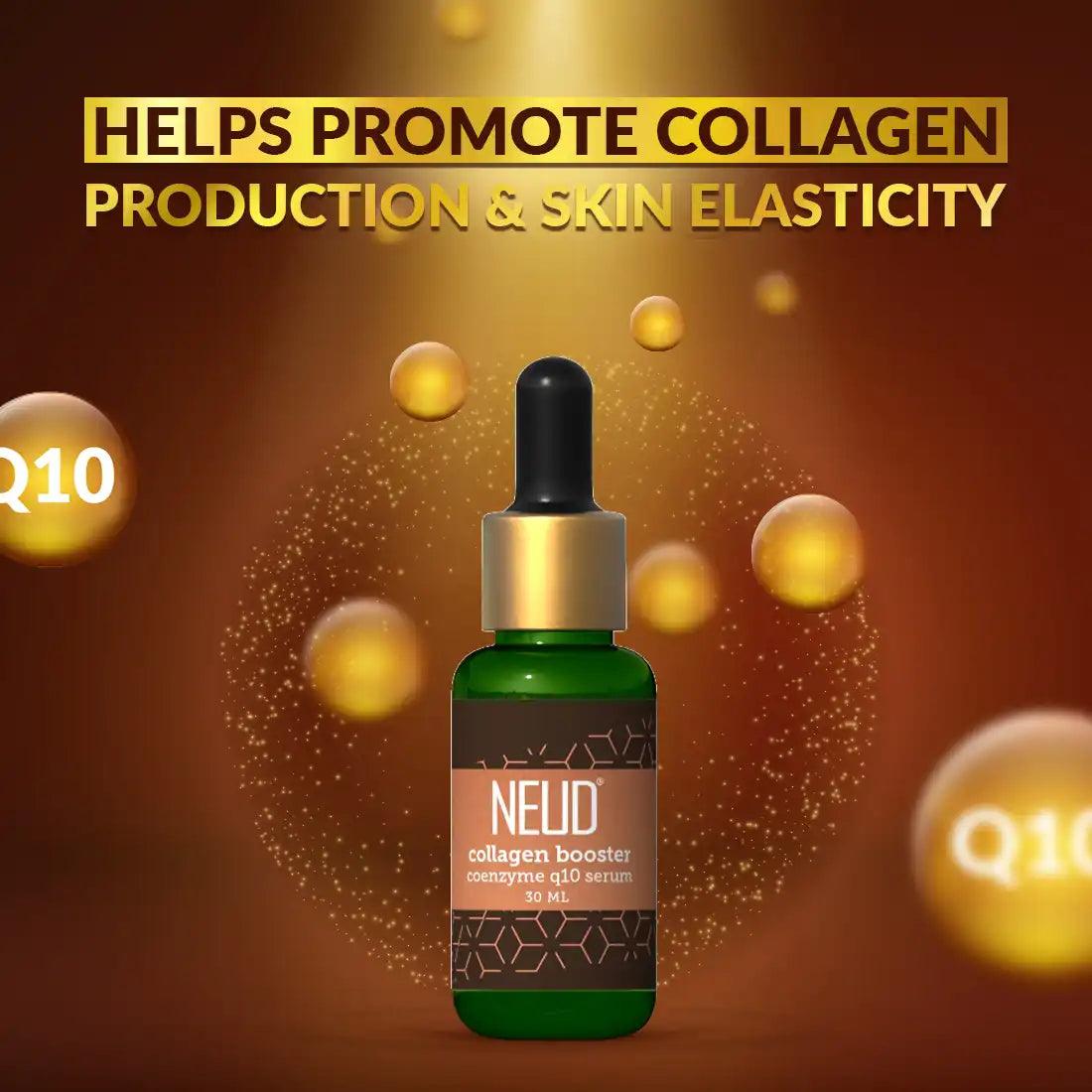 NEUD Collagen Booster Coenzyme Q10 Serum 30ml With Matrixyl 3000 and Aloe Vera Helps Promote Collagen and Skin Elasticity - everteen-neud.com