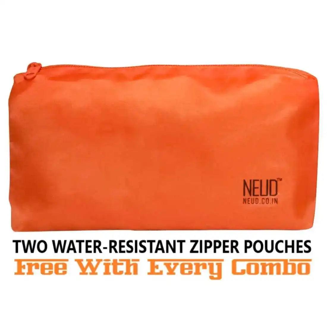 Get 2 water-resistant zipper pouches with this carrot seed personal care combo - everteen-neud.com