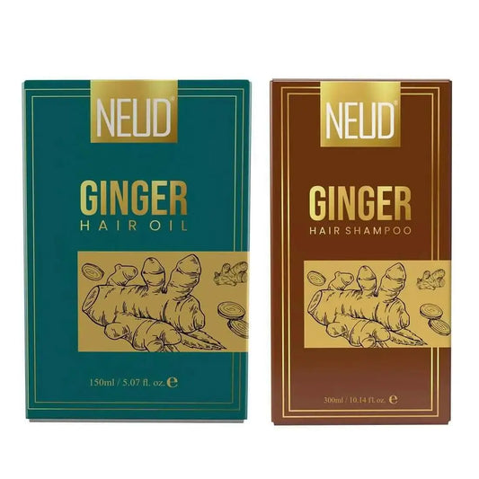 NEUD Combo - Ginger Hair Oil and Shampoo for Men & Women 9559682314574