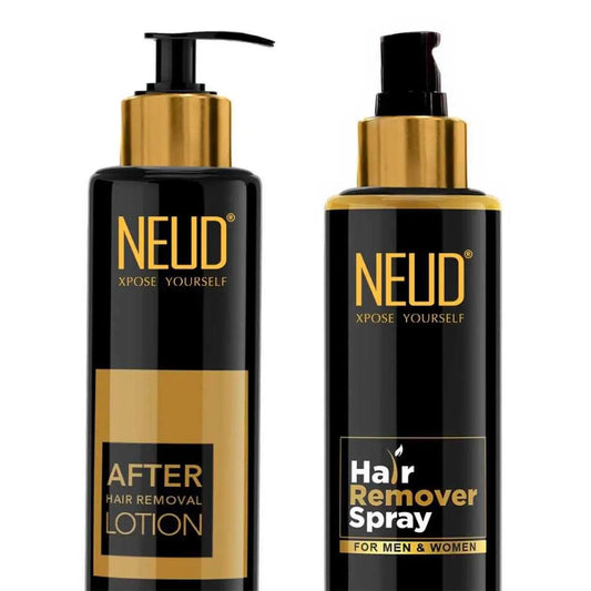 NEUD Combo: Hair Remover Spray and After-Hair-Removal Skin Lotion for Men & Women 8903540011876