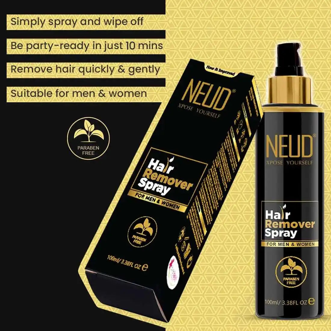 NEUD Combo: Hair Remover Spray and After-Hair-Removal Skin Lotion for Men & Women 8903540011876