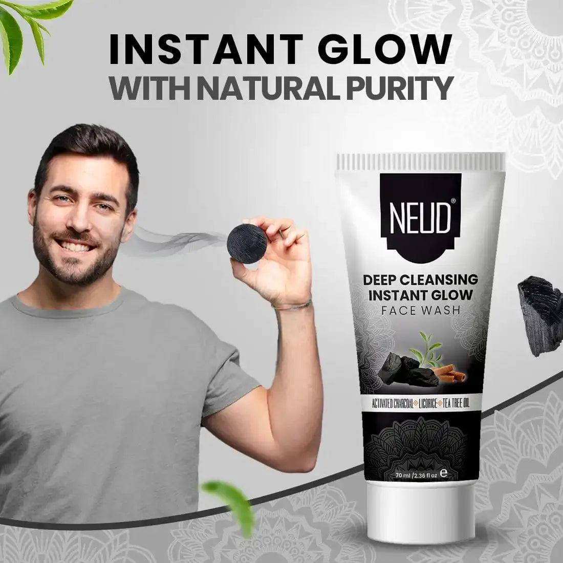 Get Instant Pure Glow With NEUD Deep Cleansing Instant Glow Face Wash for Men and Women