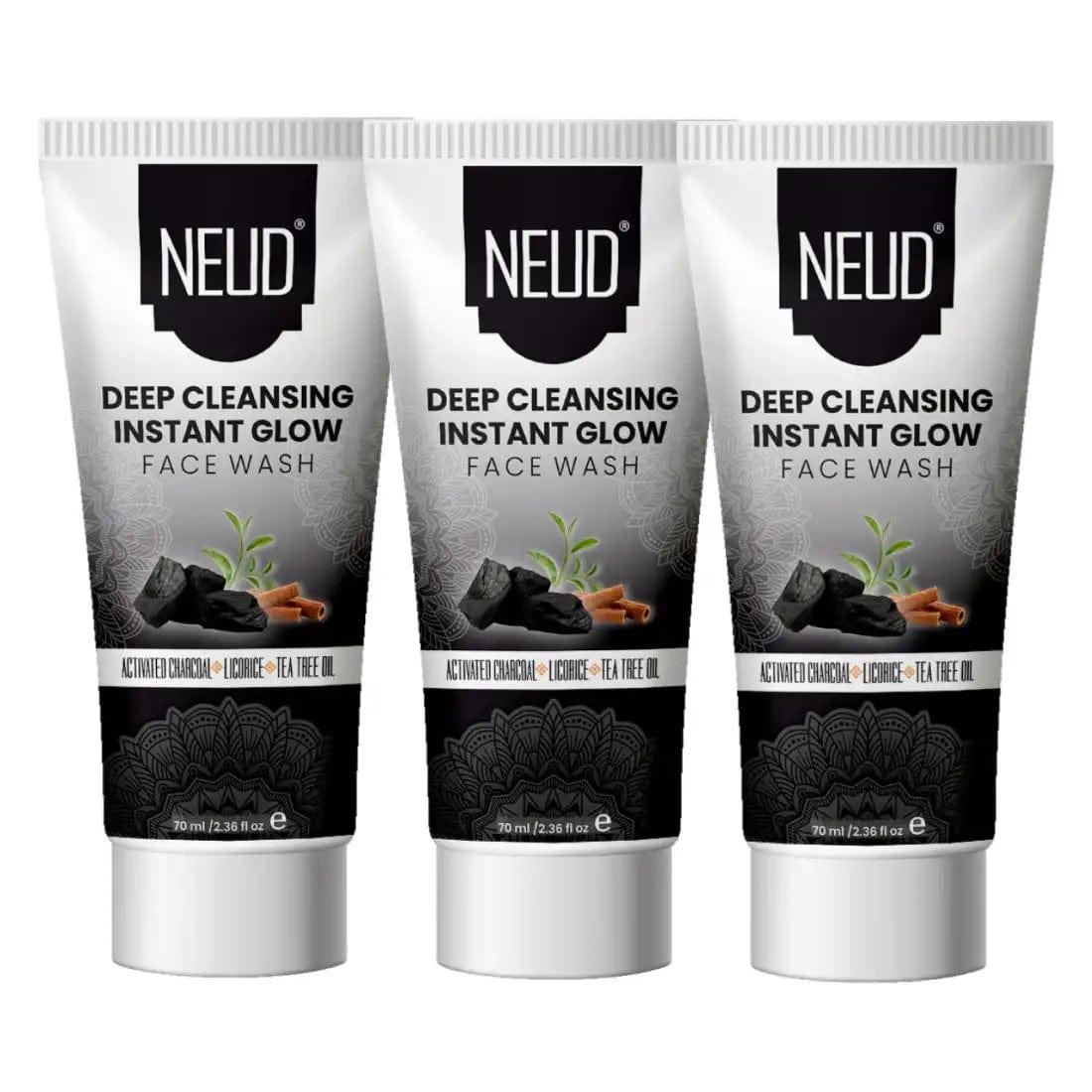 Buy 3 Packs NEUD Deep Cleansing Instant Glow Face Wash for Men and Women - 70ml