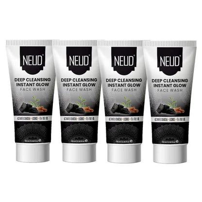 Buy 4 Packs NEUD Deep Cleansing Instant Glow Face Wash for Men and Women - 70ml