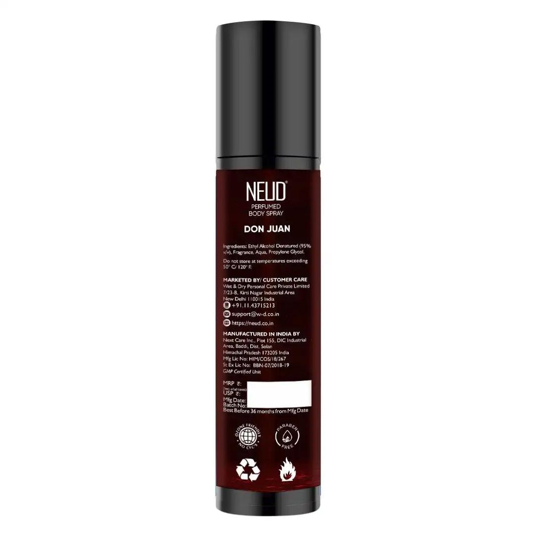 NEUD Don Juan Perfumed Body Spray for Men is Shipped Worldwide - everteen-neud.com