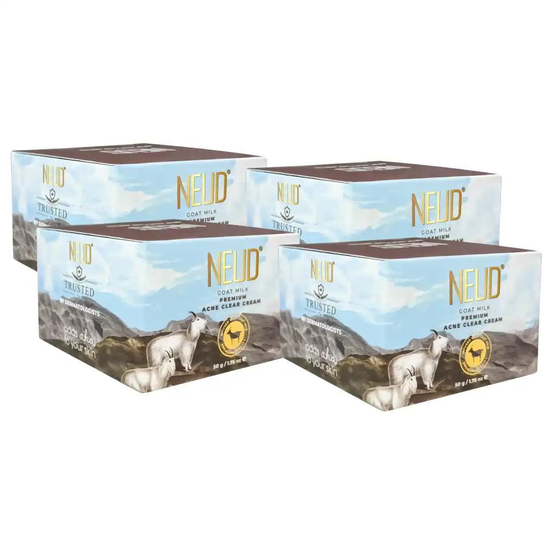 Buy 4 Packs NEUD Goat Milk Acne Clear Cream 50g for Men and Women Directly From Company - everteen-neud.com