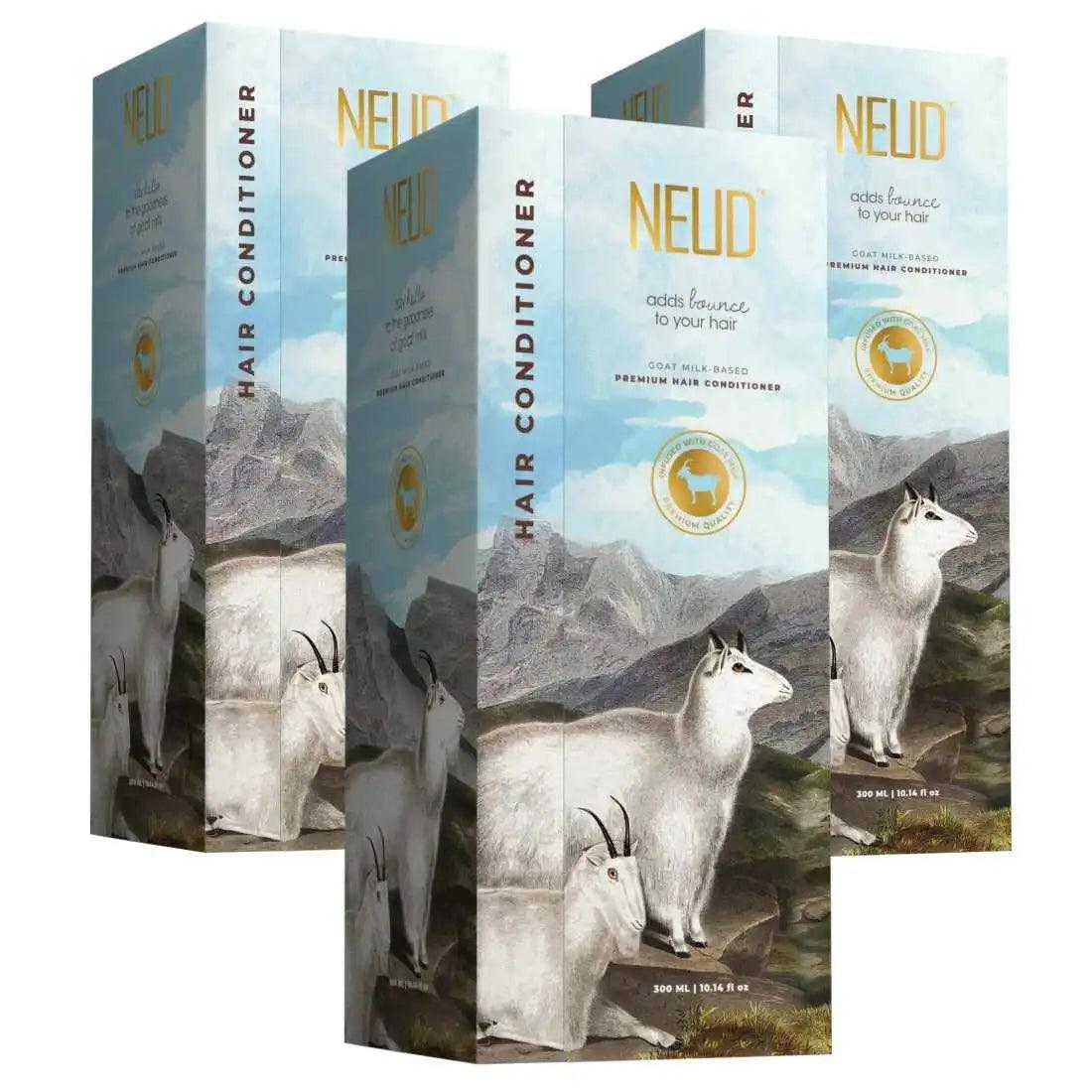 Buy 3 Packs NEUD Goat Milk Volumizing Hair Conditioner 300 ml for Men and Women -  everteen-neud.com