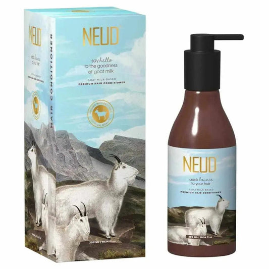 NEUD Goat Milk Hair Conditioner for Men & Women - 300 ml with Free Zipper Pouch