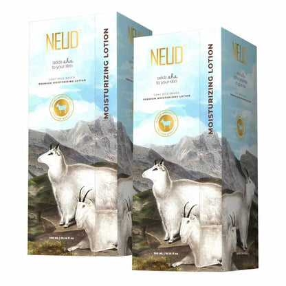 NEUD Goat Milk Moisturizing Lotion for Men & Women - 300 ml with Free Zipper Pouch 8903540012033
