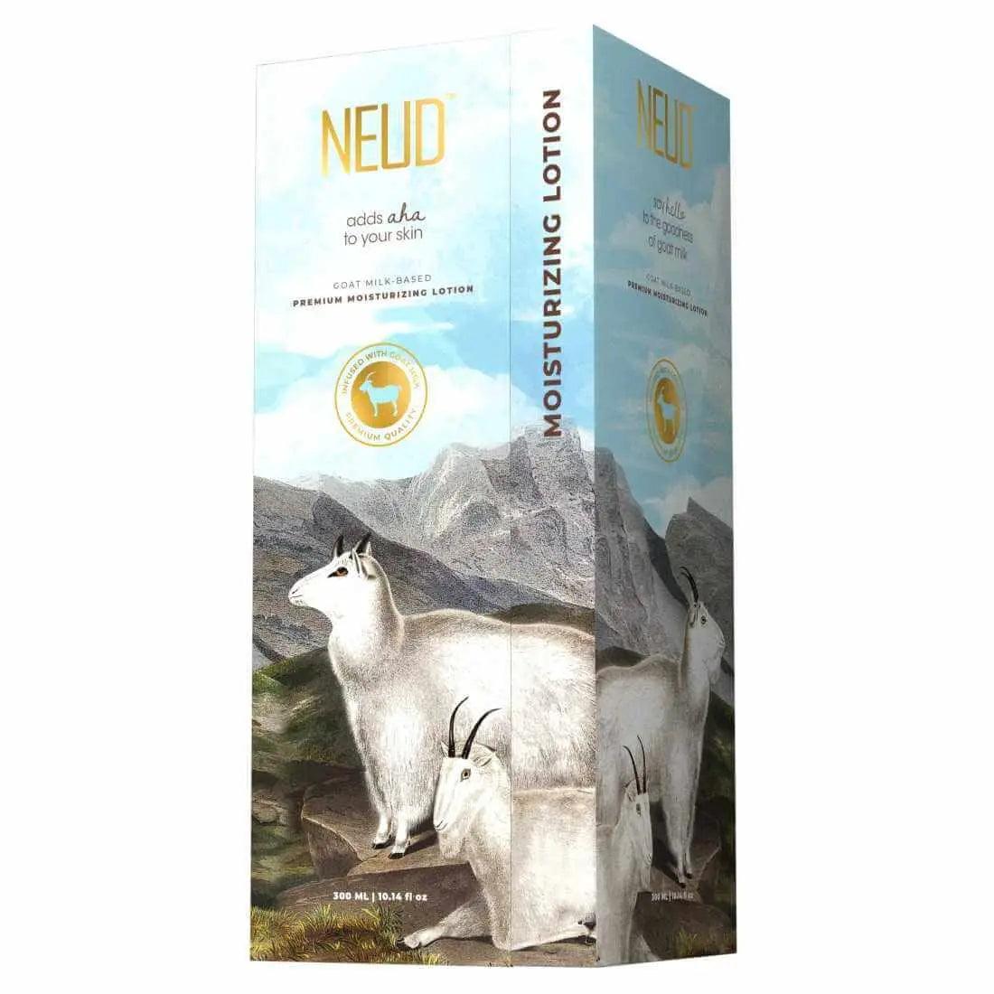 NEUD Goat Milk Moisturizing Lotion for Men & Women - 300 ml with Free Zipper Pouch 8906116280270