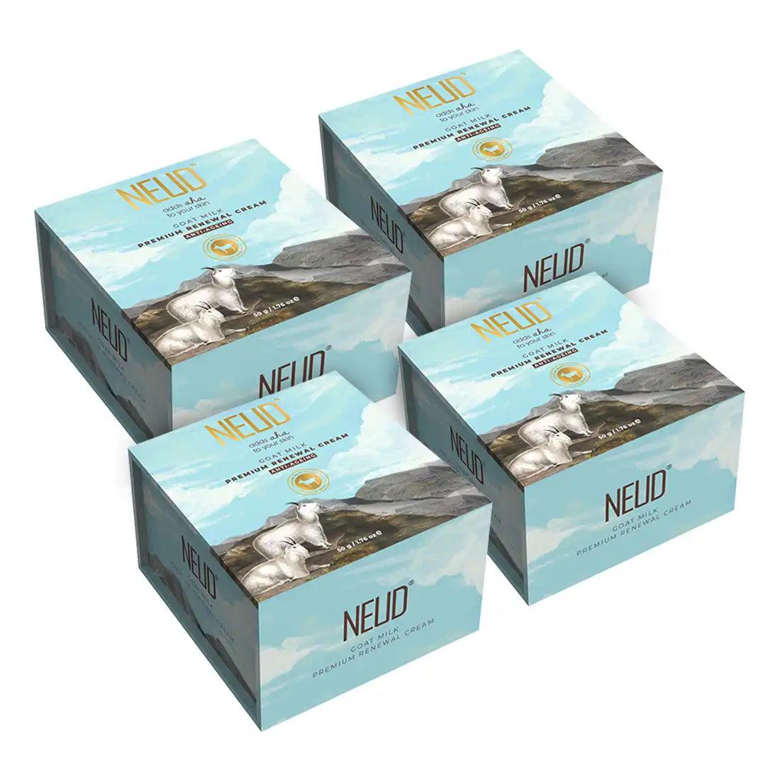 Buy 4 Packs NEUD Goat Milk Premium Skin Renewal Cream 50g for Men and Women - everteen-neud.com