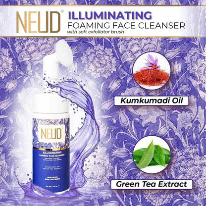 Nettoyant moussant pour le visage NEUD Illuminant à l'huile de Kumkumadi et au thé vert - 150 ml