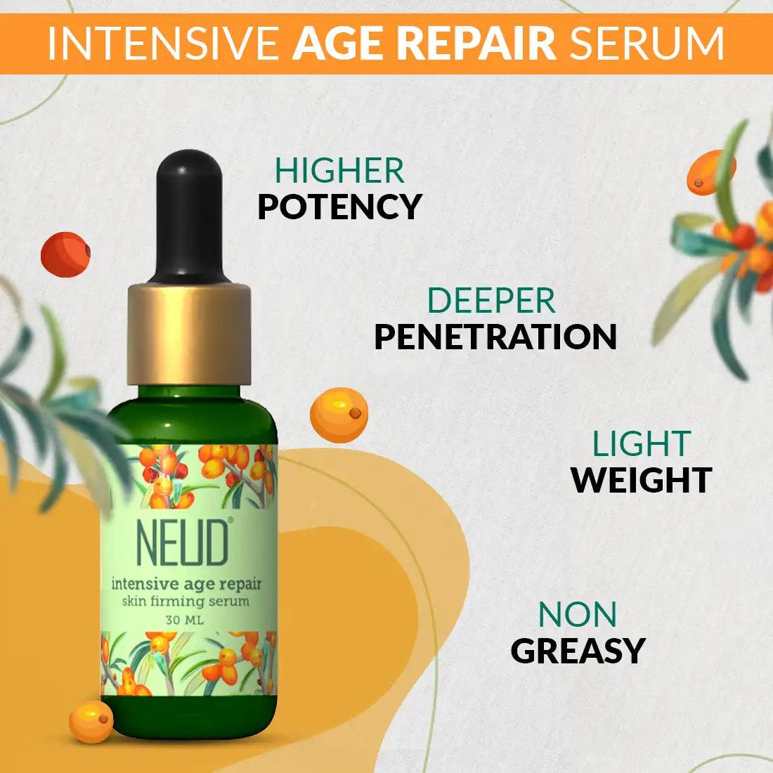 NEUD Intensive Age Repair Skin Firming Serum 30ml With Retinol, Niacinamide and Bakuchiol Has Higher Potency, Deeper Penetration, Is Lightweight and Non-Greasy - everteen-neud.com