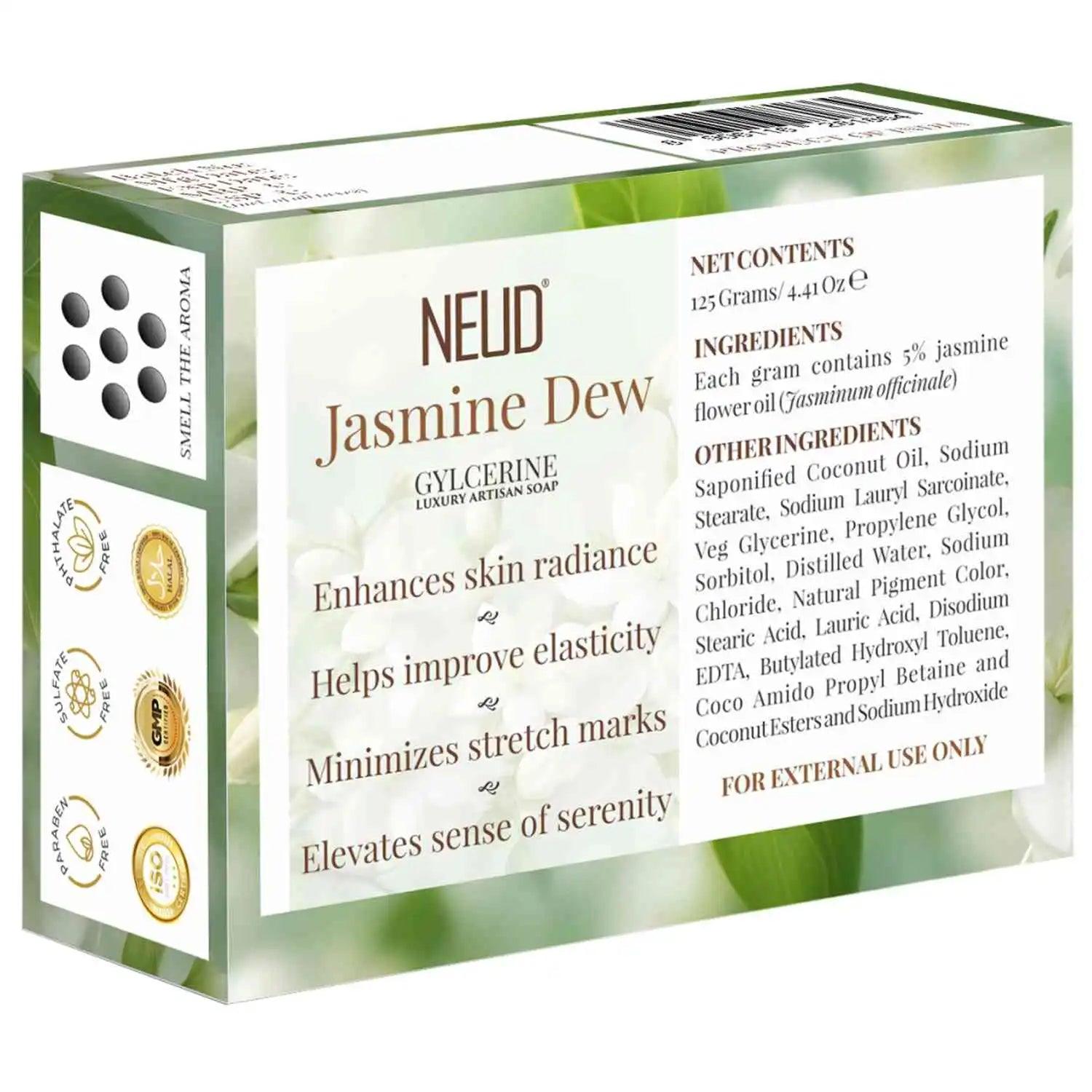 NEUD Jasmine Dew Glycerine Luxury Artisan pH-Balanced Handmade Soap 125g is Shipped Worldwide - everteen-neud.com