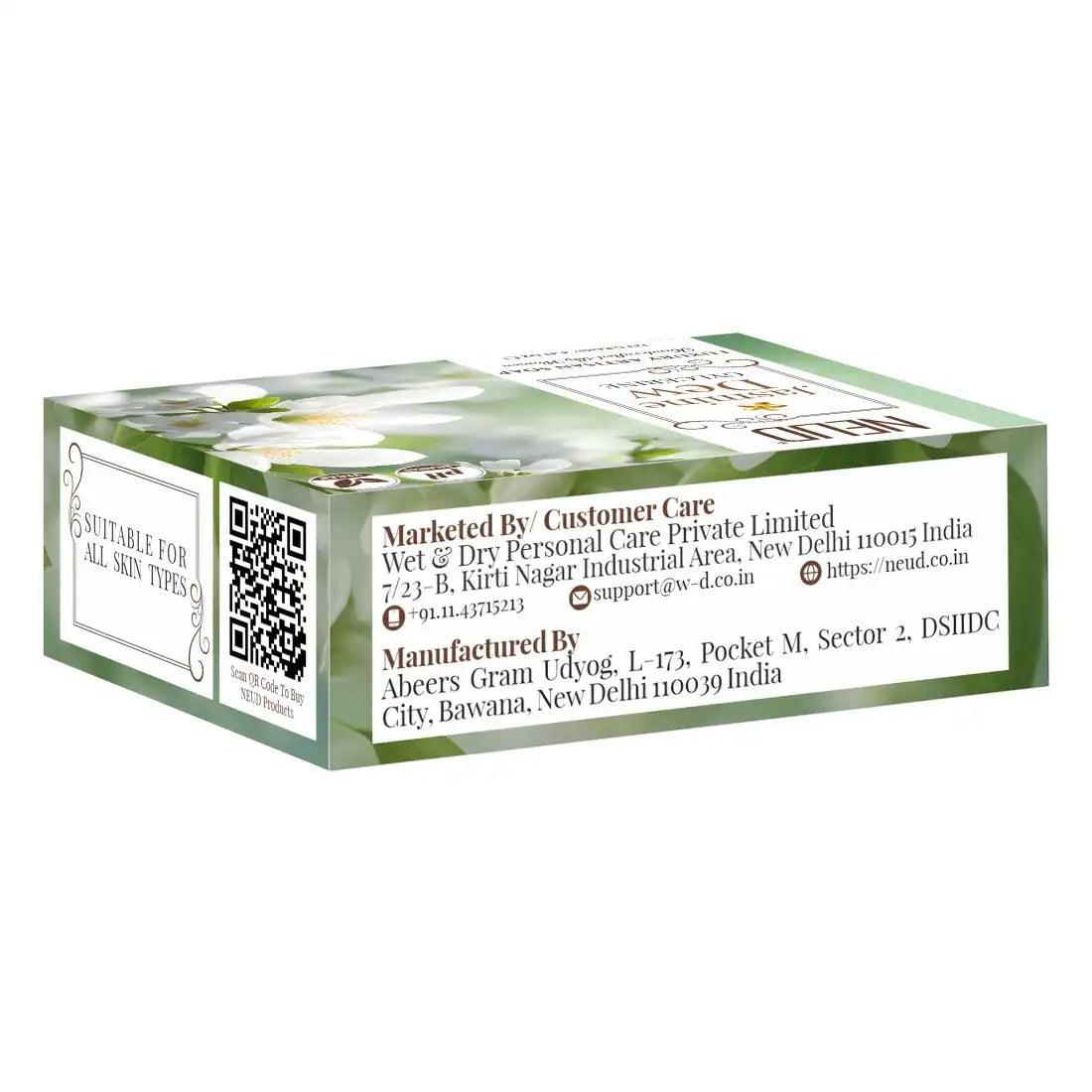 NEUD Jasmine Dew Glycerine Luxury Artisan pH-Balanced Handmade Soap 125g Each - Legal Metrology Information - everteen-neud.com