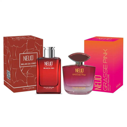 NEUD Luxury Perfume Combo: Milan Da Vinci for Men and Grasse Pink for Women - Official Brand Store: everteen | NEUD | Nature Sure | ManSure
