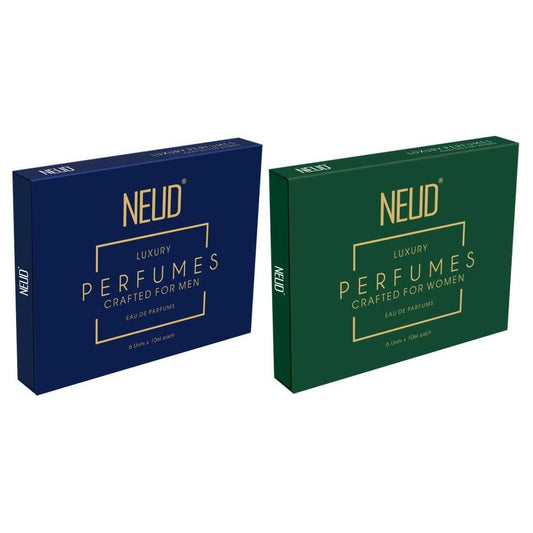 NEUD Luxury Perfume Sets For Men and Women - 1 Pack Each (2 x 6 Vials x 10ml) - Official Brand Store: everteen | NEUD | Nature Sure | ManSure