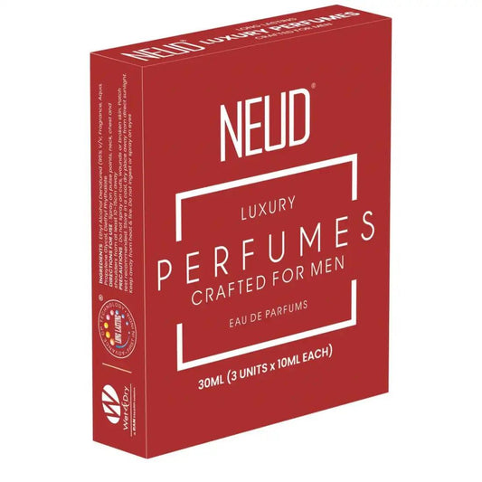 NEUD Luxury Pocket Perfume Gift Set for Men - Long Lasting Eau de Parfum (Citrus, Lavender, Cedarwood Fragrance) - 3x10ml - everteen-neud.com