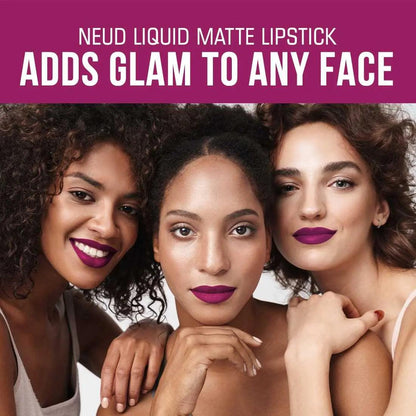 NEUD Matte Liquid Lipstick Boss Lady with Jojoba Oil, Vitamin E and Almond Oil - Smudge Proof 12-hour Stay Formula with Free Lip Gloss