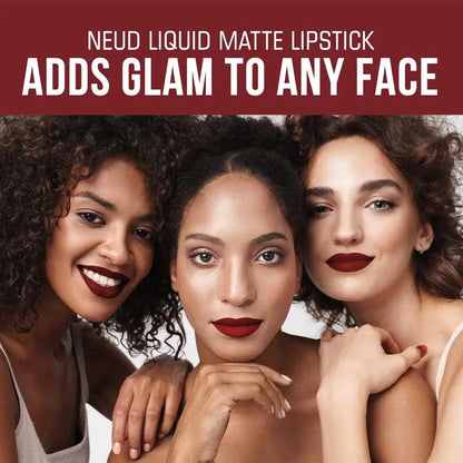 NEUD Matte Liquid Lipstick Combo - Peachy Pink and Mocha Brownie With Two Lip Gloss Free 7419870483722