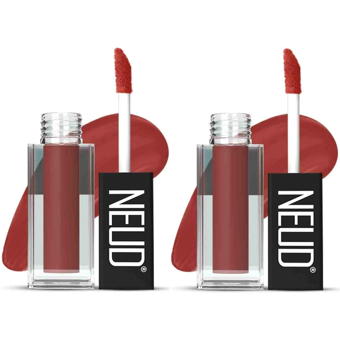 NEUD Matte Liquid Lipstick Jolly Coral with Jojoba Oil, Vitamin E and Almond Oil - Smudge Proof 12-hour Stay Formula with Free Lip Gloss 7419870799854