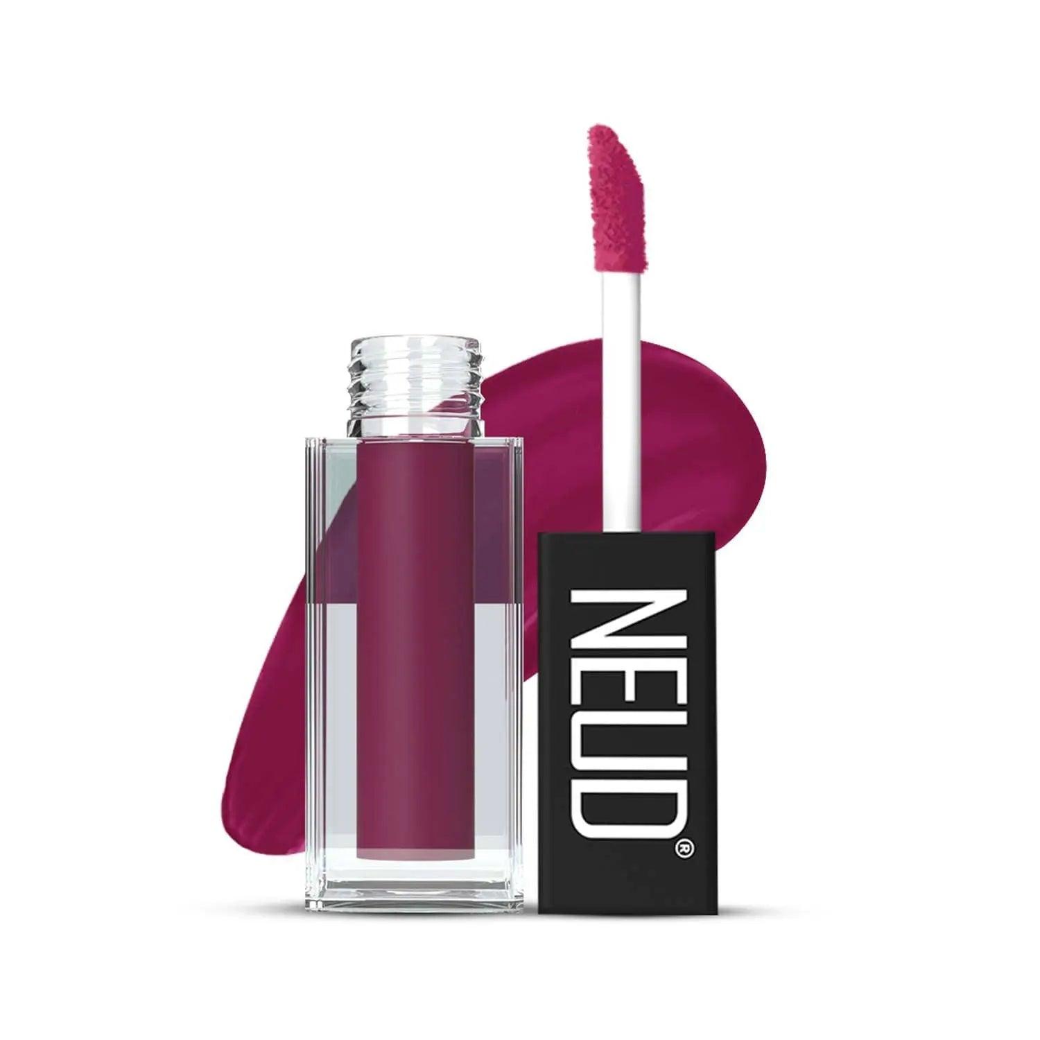 NEUD Matte Liquid Lipstick Mauve-a-licious with Jojoba Oil, Vitamin E and Almond Oil - Smudge Proof 12-hour Stay Formula with Free Lip Gloss 8906116281185