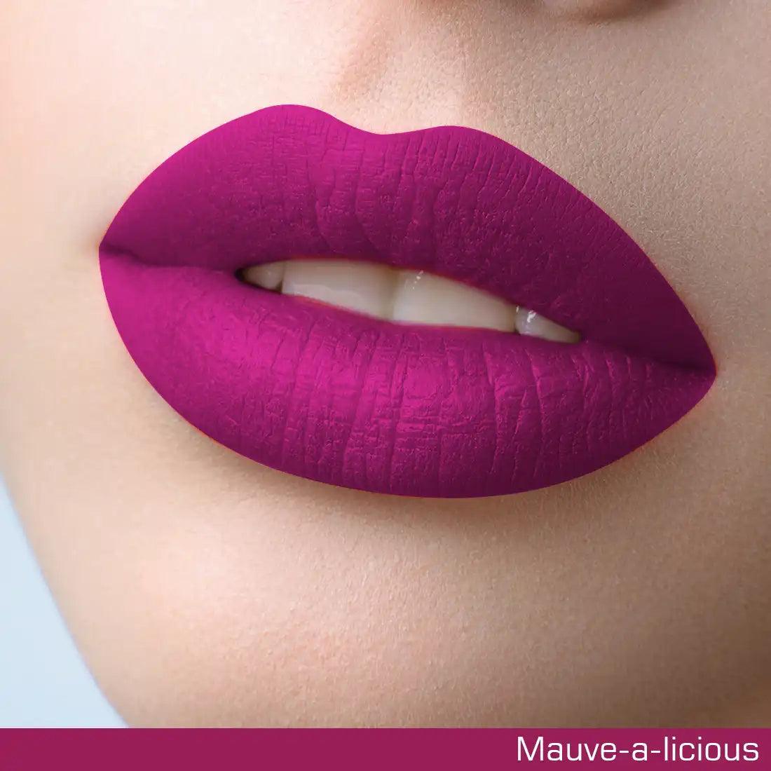 Closeup of Shade for NEUD Matte Liquid Lipstick Mauve-a-licious - everteen-neud.com